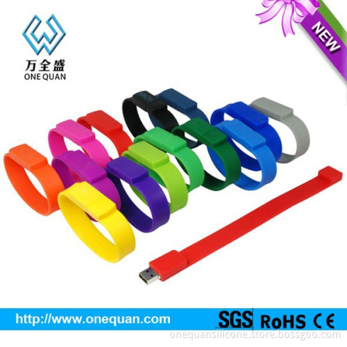 OEM bracelet usb,silcone usb bracelet flashing drive wristband